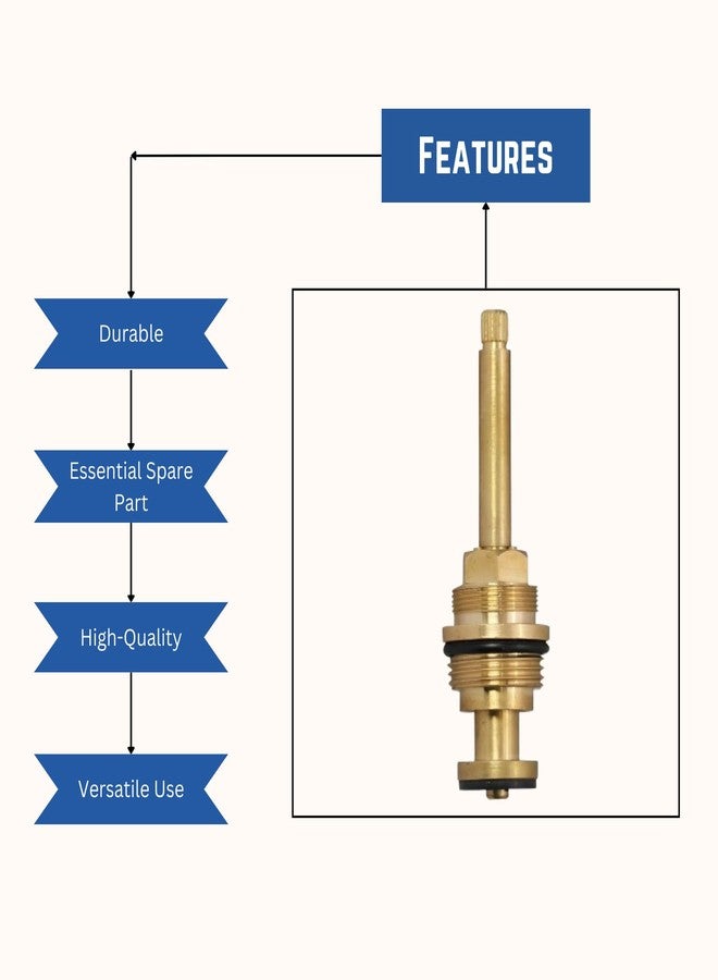 New Ware Jaguar Tap Spindle 28 mm | Replacement Disc Inner Cartridge for Jaguar Continental Type Models | Bathroom & Kitchen Faucet Valve - Image 5